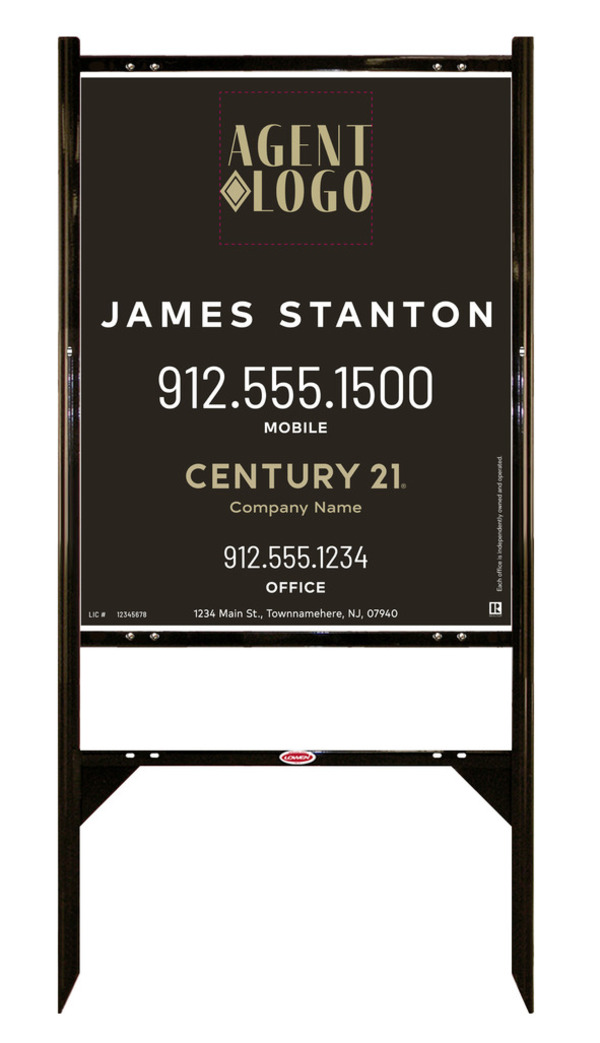 Gibraltar Frame Unit 30X24 Aluminum Composite Agent Logo Centric - Century 21 | Lowen Sign