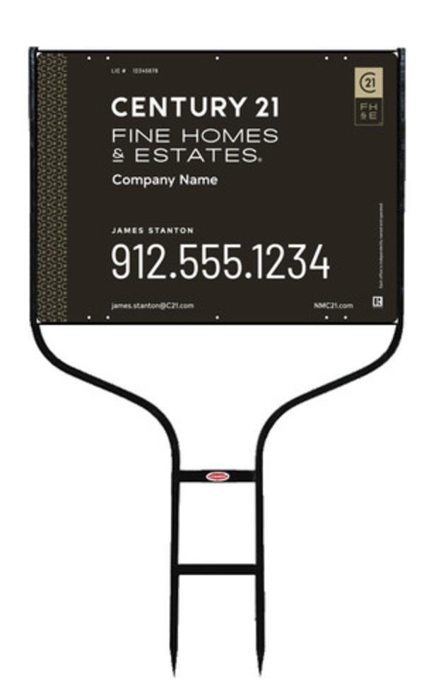 Round Rod Frame And Sign Panel Unit, 18"H X 24"W