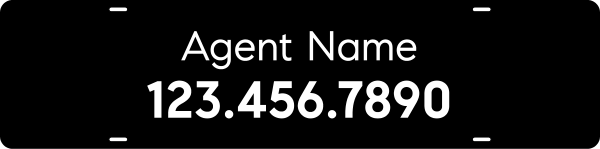 Agent Name Sign Rider, 6"H X 24"W, 3mm Aluminum Composite