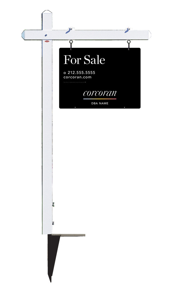 Sign Post And Office Sign Panel Unit, 18"H X 24"W, .063 Aluminum