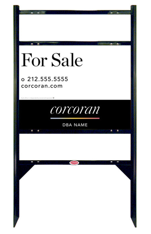 Angle Iron Frame W/ 2 Rider Inserts And Office Sign Panel Unit, 18"H X 24"W, Steel