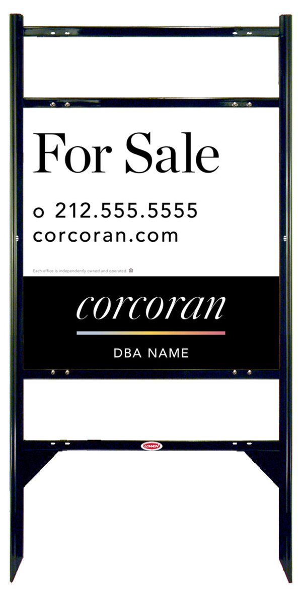 Angle Iron Frame W/ 2 Rider Inserts And Office Sign Panel Unit, 24"H X 24"W, .040 Aluminum