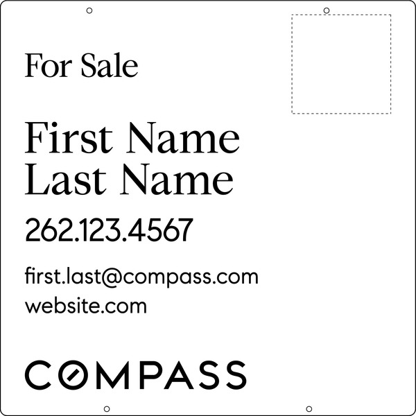 Reflective Agent Photo Hanging Sign Panel, 30"H X 30"W, 3mm Aluminum Composite