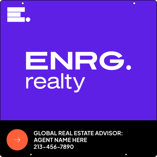 Agent Name Hanging Sign Panel, 24"H X 24"W, 3mm Aluminum Composite