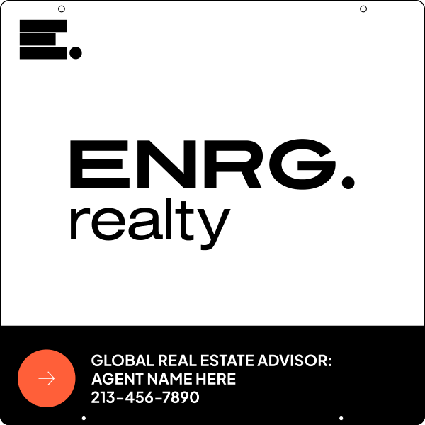 Agent Name Hanging Sign Panel, 24"H X 24"W, .063 Aluminum