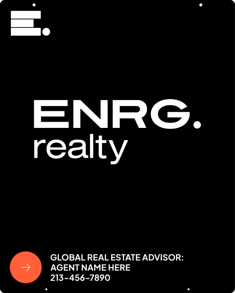 Agent Name Hanging Sign Panel, 30"H X 24"W, Steel