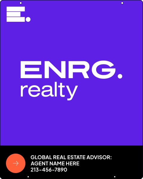 Agent Name Hanging Sign Panel, 30"H X 24"W, .063 Aluminum