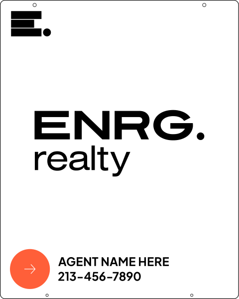 Agent Name Hanging Sign Panel, 30"H X 24"W, 3mm Aluminum Composite