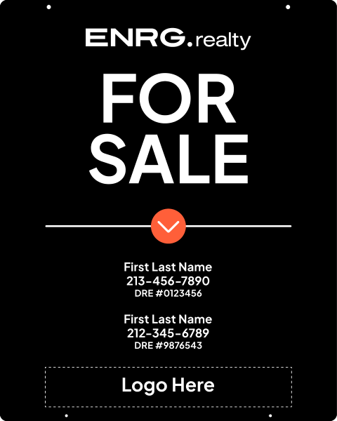 Agent For Sale Hanging Sign Panel, 30"H X 24"W, Steel