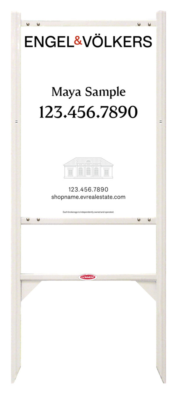 White Angle Iron Sign Unit,  24"H X 18"W