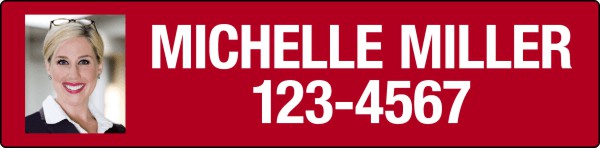 Photo Sign Rider, 24 GA Steel 6"H X 24"W