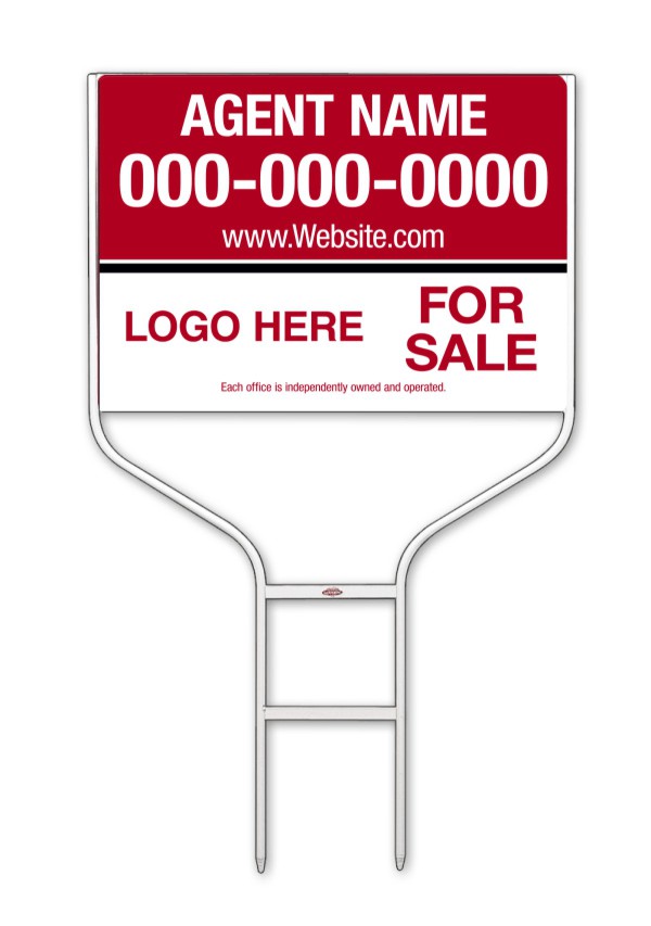 White Round Rod Frame And Sign Panel Unit, 24 GA Steel 18"H X 24"W