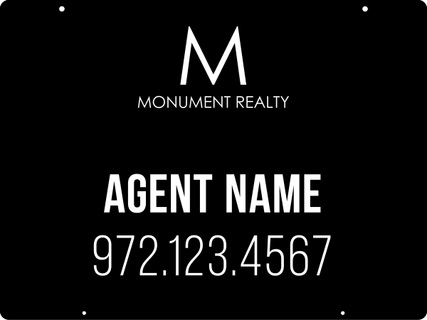 Reflective Hanging Agent Name Sign Panel, 18"H X 24"W, Steel