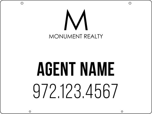 Hanging Agent Photo Sign Panel, 18"H X 24"W, Steel