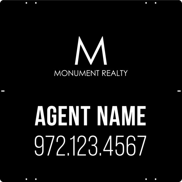 Agent Name Sign Panel, 24"H X 24"W, Steel