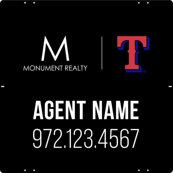 Reflective Agent Name Sign Panel, 24"H X 24"W, Steel