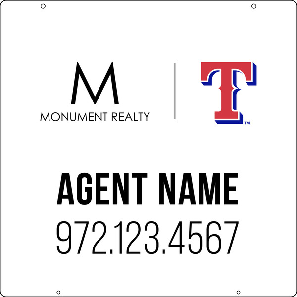 Reflective Hanging Agent Name Sign Panel, 24"H X 24"W, Steel