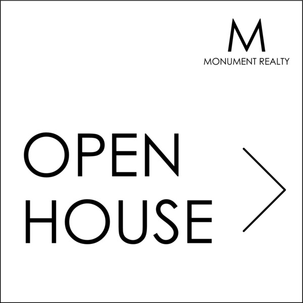 Monument Realty Directional Open House Sign Panel, 18h x 24w, 4mm Corrugated Plastic