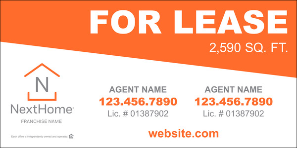 Commercial Agent Sign Panel (Sf), 48"H X 96"W, 6mm Alumalite