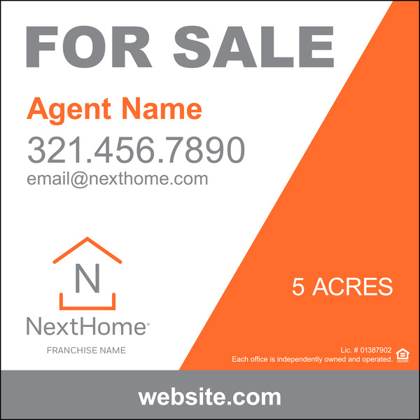 Commercial Agent Panel (Sf), 48"H X 48"W, 3mm Aluminum Composite