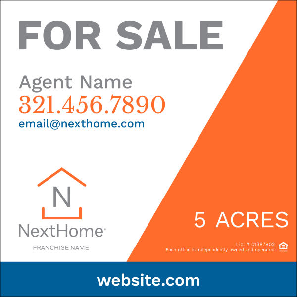 Commercial Agent Panel (Sf), 48"H X 48"W, 3mm Aluminum Composite