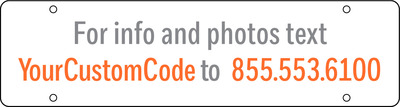 Reflective For Info And Photos Text Sign Rider, 6"H X 22"W, 3mm Aluminum Composite