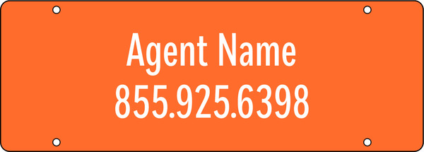 Agent Sign Rider, 8"H X 22"W, Pvc