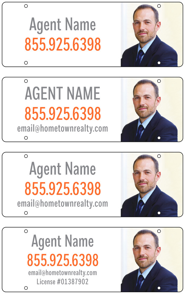 Agent Photo Sign Rider, 8"H X 22"W, 3mm Aluminum Composite