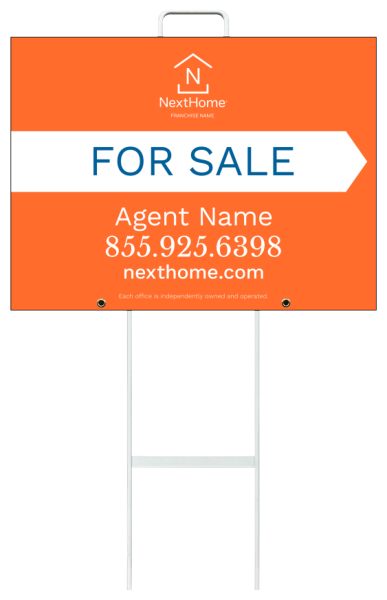 Grab And Go Agent For Sale Sign Panel Unit, 18"H X 24"W, 4mm Corrugated
