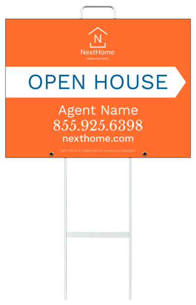 Grab And Go Agent Open House Sign Panel Unit, 18"H X 24"W, 4mm Corrugated