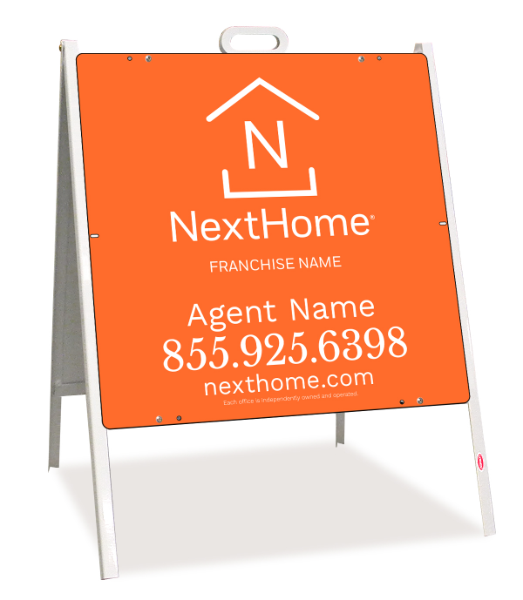 A-Frame And Sign Panel Unit, 24"H X 24"W, Pvc