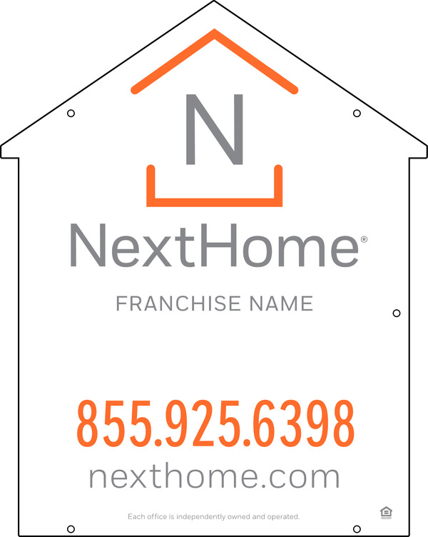 Reflective House Shape Hanging Sign Panel Df, 30"H X 24"W, 3mm Aluminum Composite