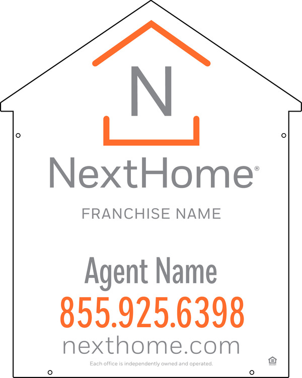 House Shape Sign Panel Df, 30"H X 24"W, 3mm Aluminum Composite