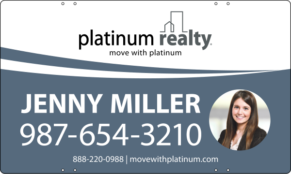 Agent Photo Sign Panel, 18"H X 30"W, Steel