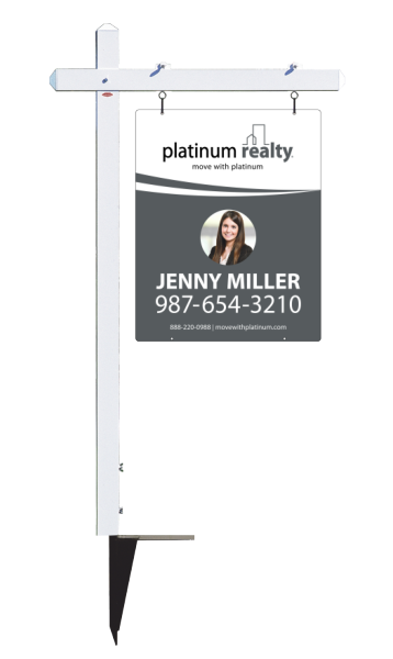 Sign Post And Sign Panel Unit, 30"H X 24"W