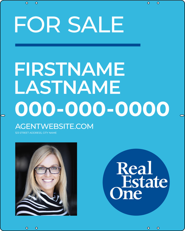 Agent Photo Sign Panel, 30"H X 24"W, .040 Aluminum