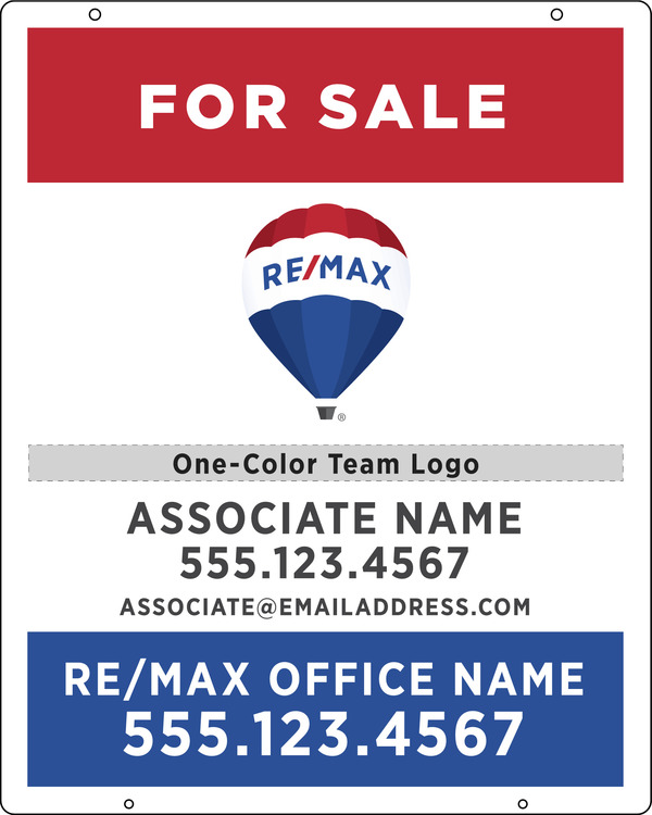 Steel Hanging Team Logo Sign Panel, 30"H X 24"W