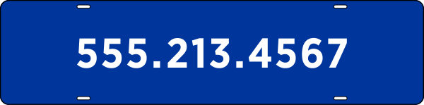 Phone Number Sign Rider, 6"H X 24"W, Steel