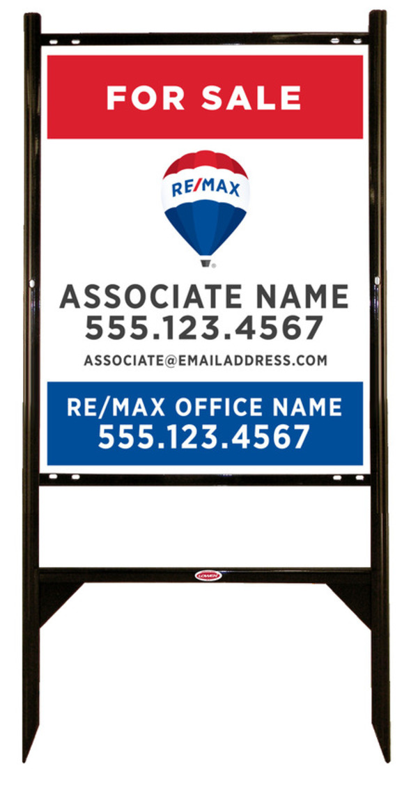 Angle Iron Fframe And Sign Panel Unit, 30"H X 24"W