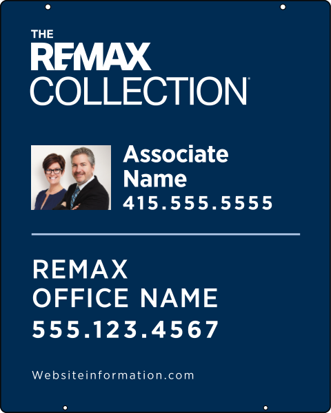 Collection Associate Name W/ Photo Hanging Sign Panel,  30"H X 24"W, Steel