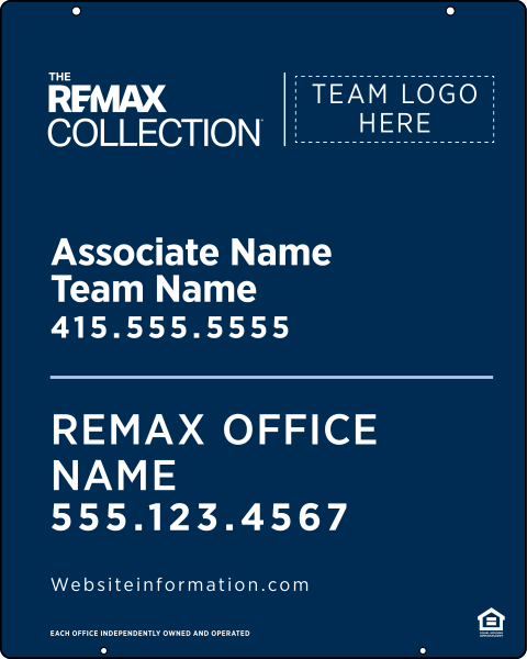 Collection Associate Name W/ Team Name & Logo Hanging Sign Panel,  30"H X 24"W, Steel