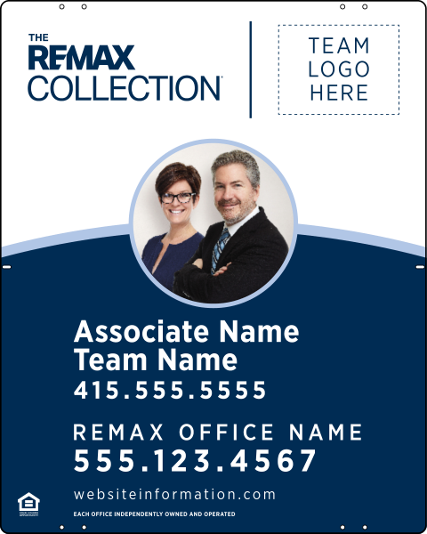 RE/MAX Collection Associate Name Panel, 30"h x 24"w, .040 Aluminum