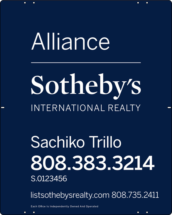 Real Estate Agent Sign Panel, 30"H X 24"W, Steel