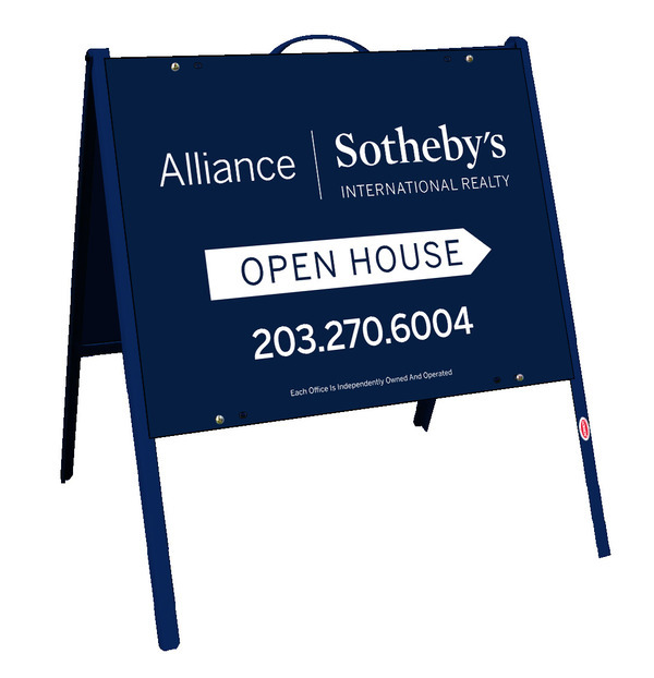 Real Estate Open House A-Frame And Sign Panel Unit, .050 Polyethylene 18"H X 24"W