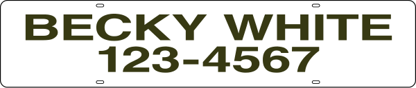 / Realtree Agent Name Sign Rider, 6H"X 28W", Steel