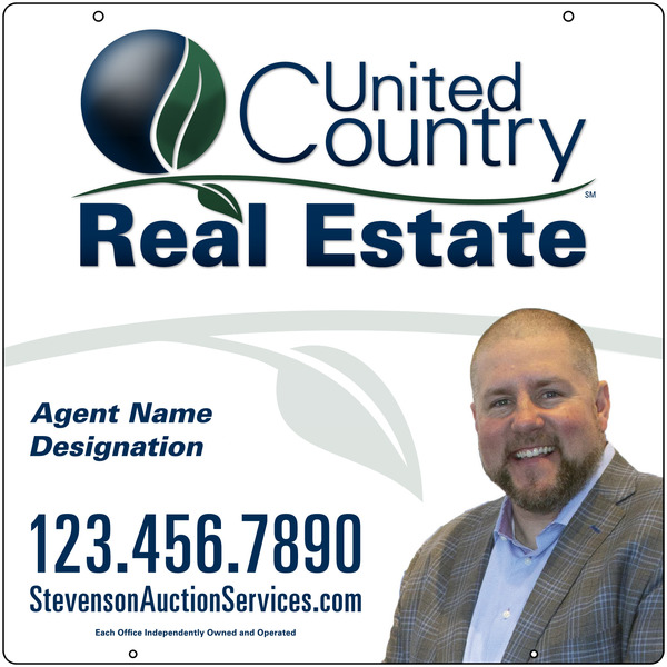 United Country Real Estate Hanging Photo Sign Panel, 24"h x 24"w, Steel