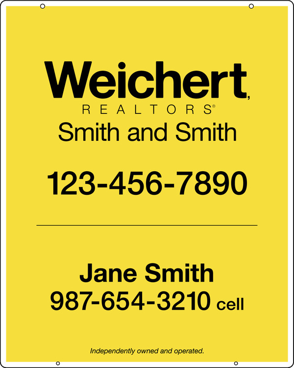 Hanging Agent Sign Panel, 30"H X 24"W