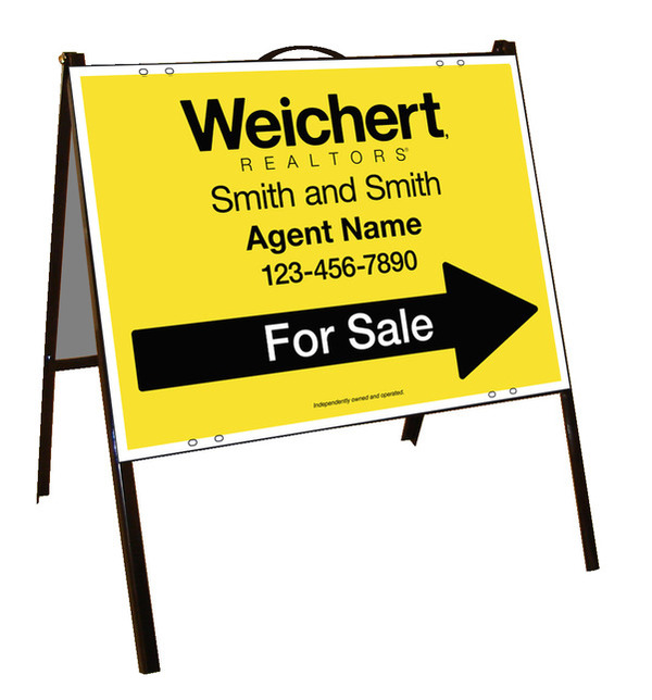 Agent For Sale A-Frame And Sign Panel Unit, 18"H X 24"W