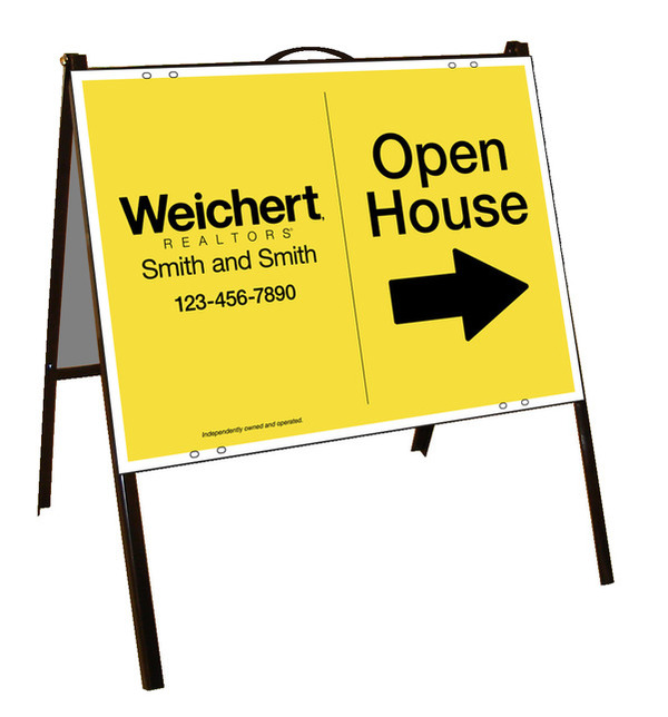Open House A-Frame And Sign Panel Unit, 18"H X 24"W