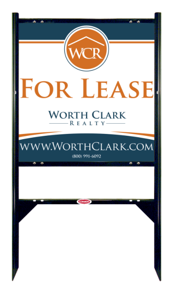 Angle Iron Frame W/ 1 Rider Inserts And Office Sign Panel Unit, 24"H X 24"W, Steel